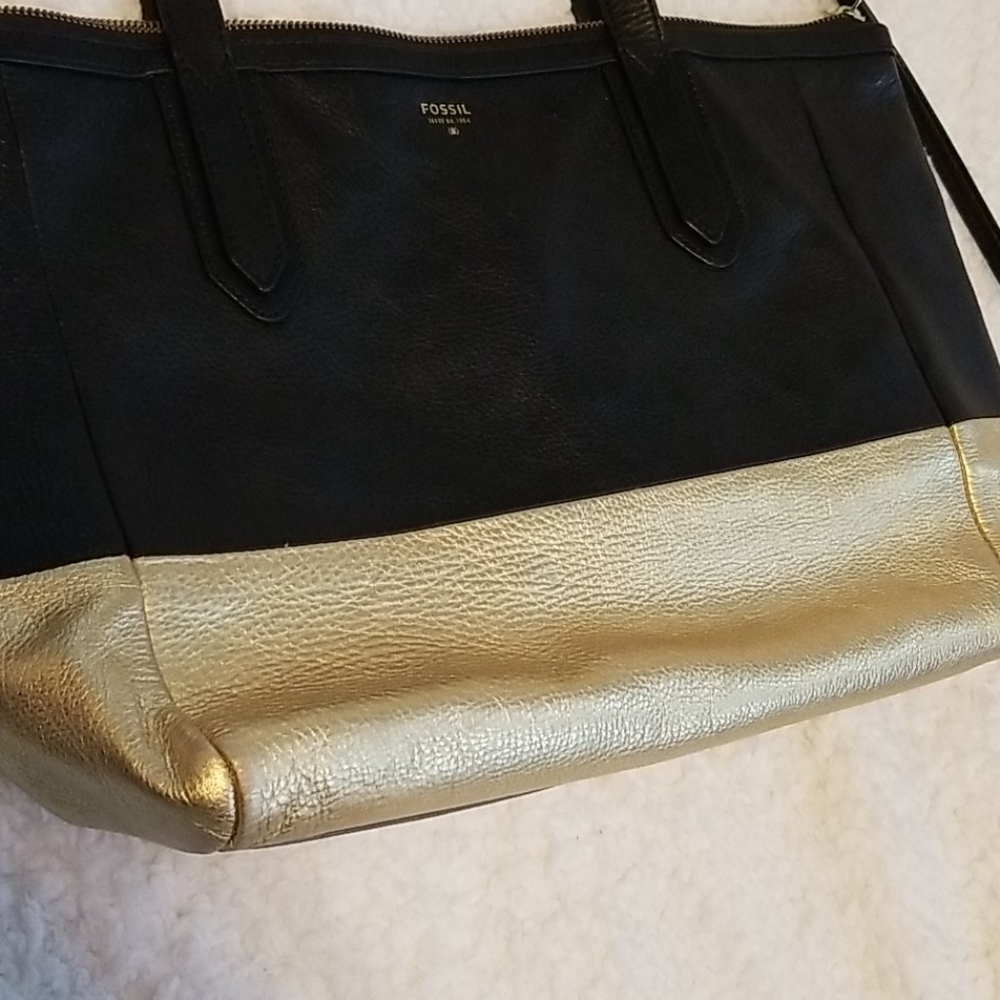 FOSSIL Sydney Metallic Shopper NWT - Picture 4 of 11